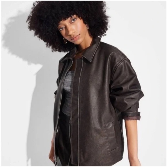NWT Wild Fable Faux Leather Jacket - Picture 1 of 6